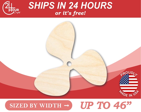 Unfinished Wooden Propeller Shape Fishing Boat Craft From 1 up to