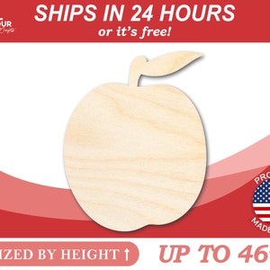 Unfinished Wooden Peach Shape - Fruit - Craft - from 1" up to 46"  DIY