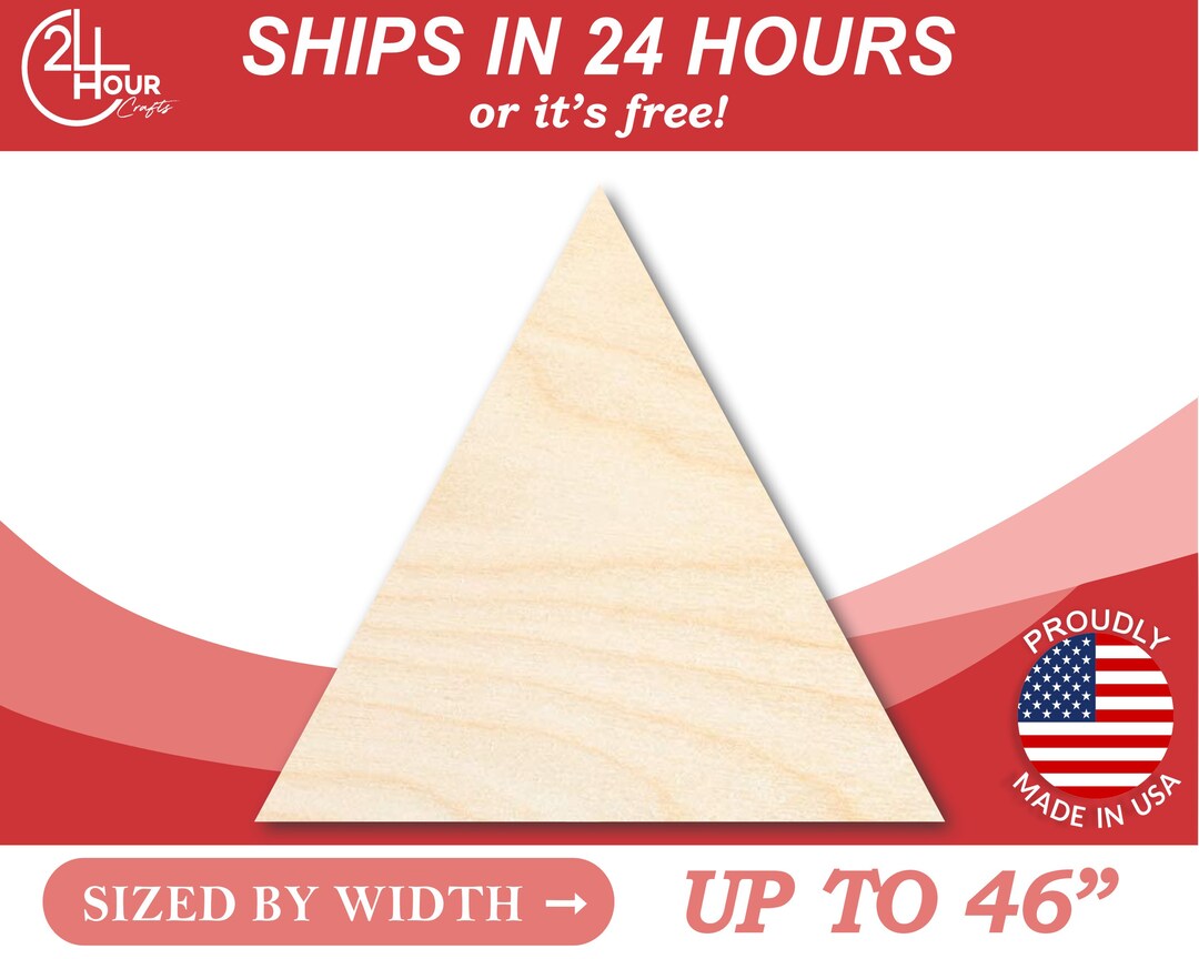 Unfinished Wooden Triangle Shape Craft From 1 up to 46 DIY Etsy