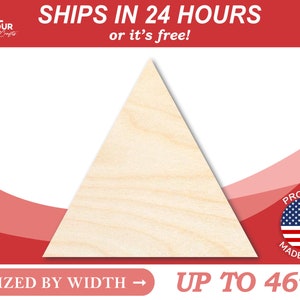 80x 2cm (20mm) TRIANGLE Wooden Craft Shapes Wood DIY Decoration Plaque
