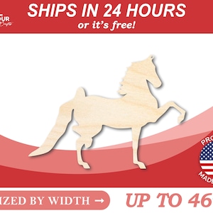 Unfinished Wooden Horse Parade Silhoutte - Craft- from 1&quot; up to 46&quot; DIY