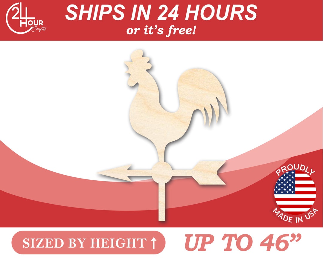 Unfinished Wooden Weather Vane Shape Farm Garden Craft From 1 up to 46