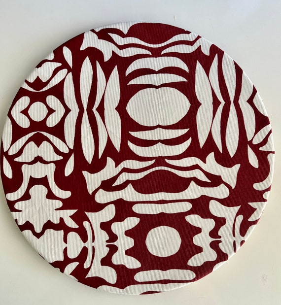Tovagliette / Sottopiatti rotondi rossi/bianchi Lavabili in lavatrice  impermeabili e delicati, Lino sfoderabile -  Italia