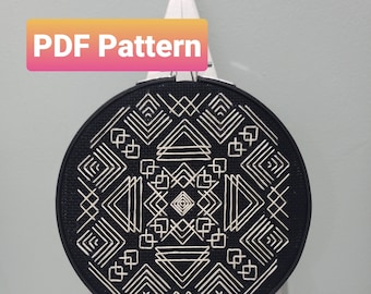 PDFパターン。エレガンスDIY手刺繍デジタルダウンロード