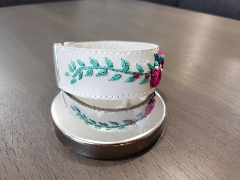 Embroidered Genuine Leather Bracelet