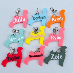 Personalized Goat keychain | Custom text key ring | Custom name keychain | Livestock Gifts | 3d printed custom keychain |