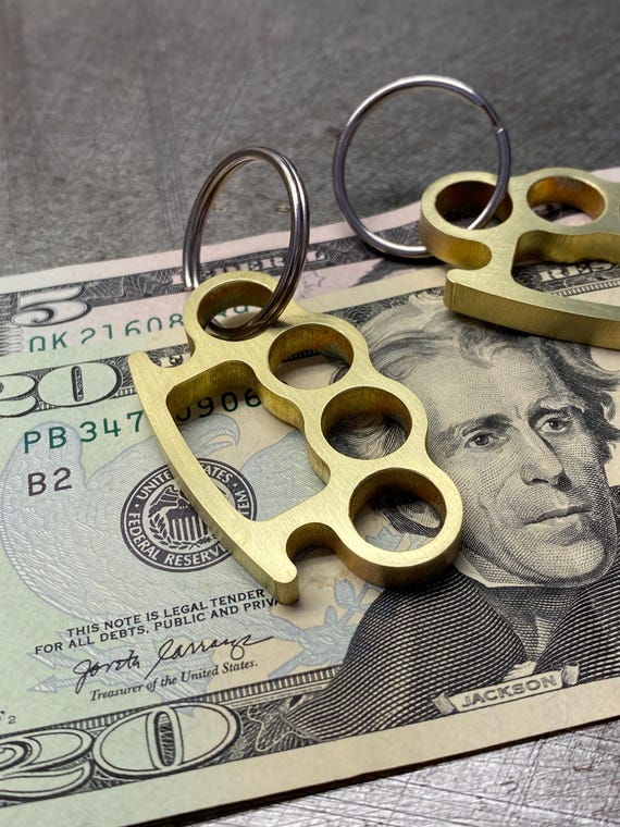 Mini Brass Knuckles Keychain, Real Brass - Etsy