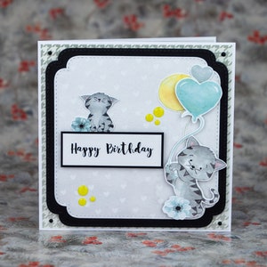 Cartão de felicitações feito à mão para qualquer ocasião - Muitas felicidades - Cartões de aniversário infantil - cartão de feliz aniversário