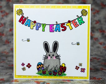 Happy Easter Card, Cute Easter Cards, Handmade Easter Card, Funny Easter Cards, Easter Basket Cards, Kids Easter Cards, Easter Bunny Card