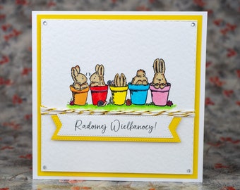 Handmade Polish Happy Easter Card, Polska kartka Wielkanocna, Polish cards, Easter Card, Kartka polska, Wesołych Świąt