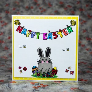 Carte de joyeuses Pâques, jolies cartes de Pâques, carte de Pâques faite main, cartes de Pâques drôles, cartes panier de Pâques, cartes de Pâques pour enfants, carte de lapin de Pâques