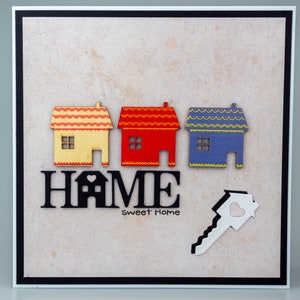 Handmade greeting card / New Home /Happy New Home Card / Moving House Card/ home sweet home