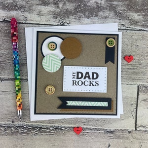 Carte de fête des pères faite main, carte de fête des pères heureuse pour papa, carte de voeux classique simple pour papa, meilleur papa, carte de fête des pères unique faite main