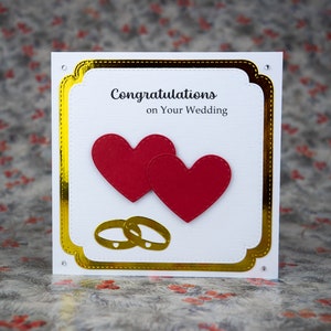 Tarjetas de felicitación hechas a mano - tarjeta de boda - Aniversario- amor- único
