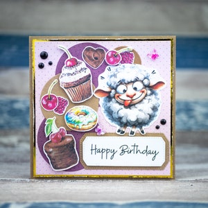 Carte de joyeux anniversaire faite main pour enfant, brillante, carte faite main de luxe, carte magique licorne,