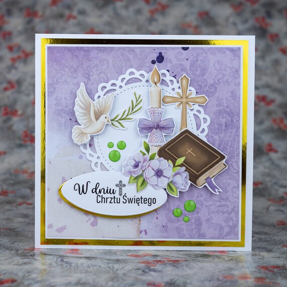 Christening Day Luxury Greeting Card Christening Day Luxury Greeting Card