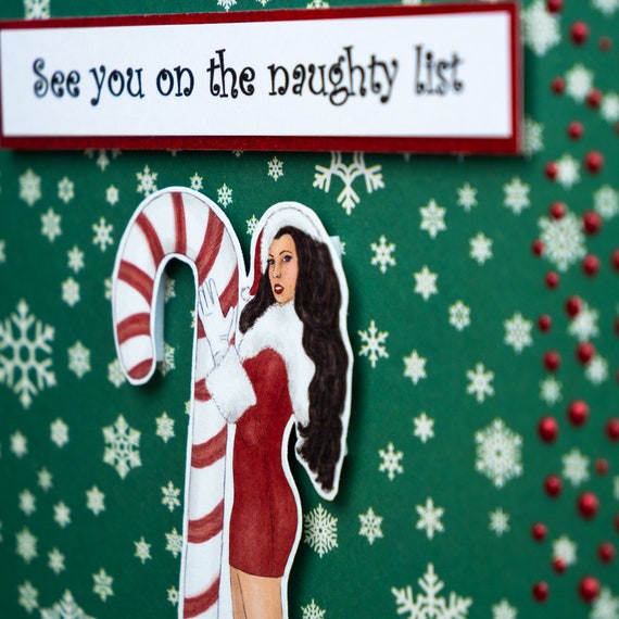Christmas Card You're On My Naughty List For Having A Hairy Fanny - UK - View #4