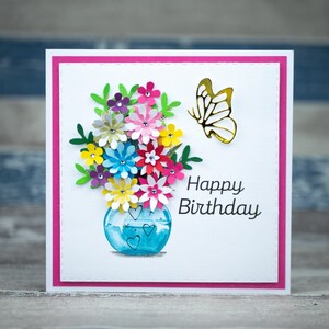 Cartões de aniversário, cartões 3D, cartões de feliz aniversário, cartões de presente, cartões florais, cartão de buquê de flores, cartões feitos à mão,