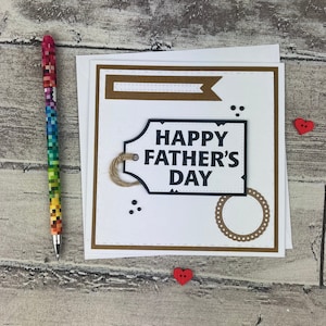 Carte de fête des pères faite main, carte de fête des pères heureuse pour papa, carte de voeux classique simple pour papa, meilleur papa, carte de fête des pères unique faite main