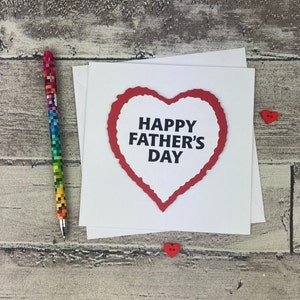 Carte de fête des pères faite main, carte de fête des pères heureuse pour papa, carte de voeux classique simple pour papa, meilleur papa, carte de fête des pères unique faite main