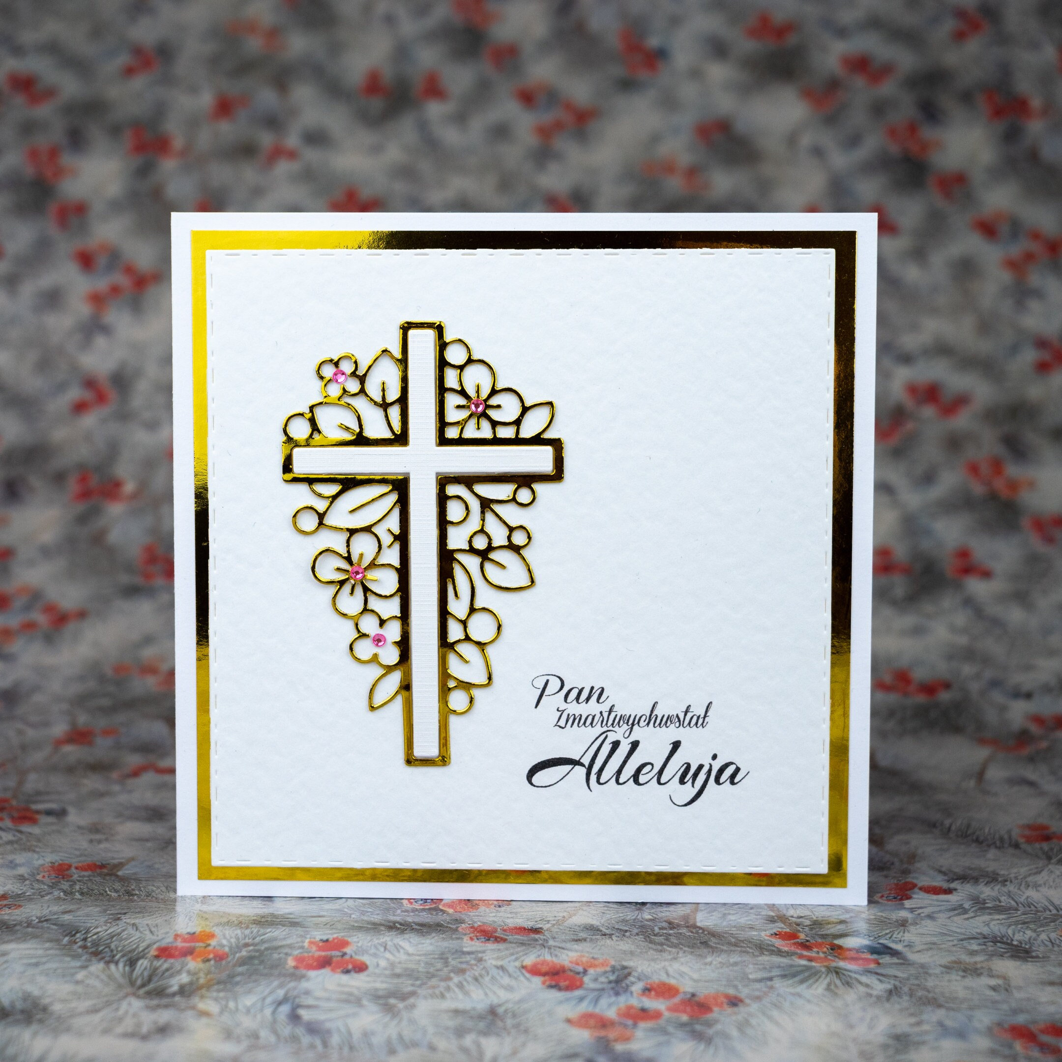 Handmade Polish Happy Easter Card, Polska kartka Wielkanocna, Polish cards, Kartka polska, Wesołych Świąt, Easter Blessings , Christian Card