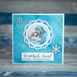 Handgemachte polnische Weihnachtskarte, Polska kartka świąteczna, polnische Karten, Weihnachtskarte, Kartka polska, Wesołych Świąt Bożego Narodzenia