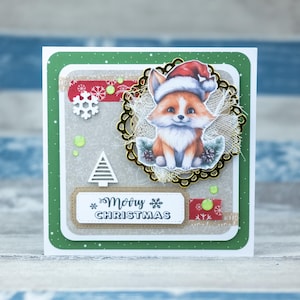 Luxury Santa Card, Handmade Christmas Cards,  Merry Christmas , rustic, Xmas cards, Unique Cards, Christmas Blessings, Traditional