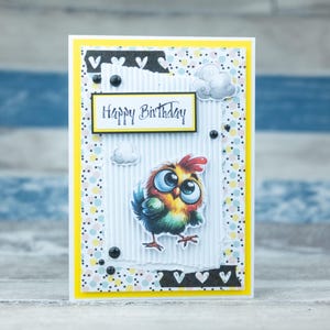 Tarjeta de feliz cumpleaños hecha a mano para niño, brillante, tarjeta hecha a mano de lujo, tarjeta mágica de unicornio,