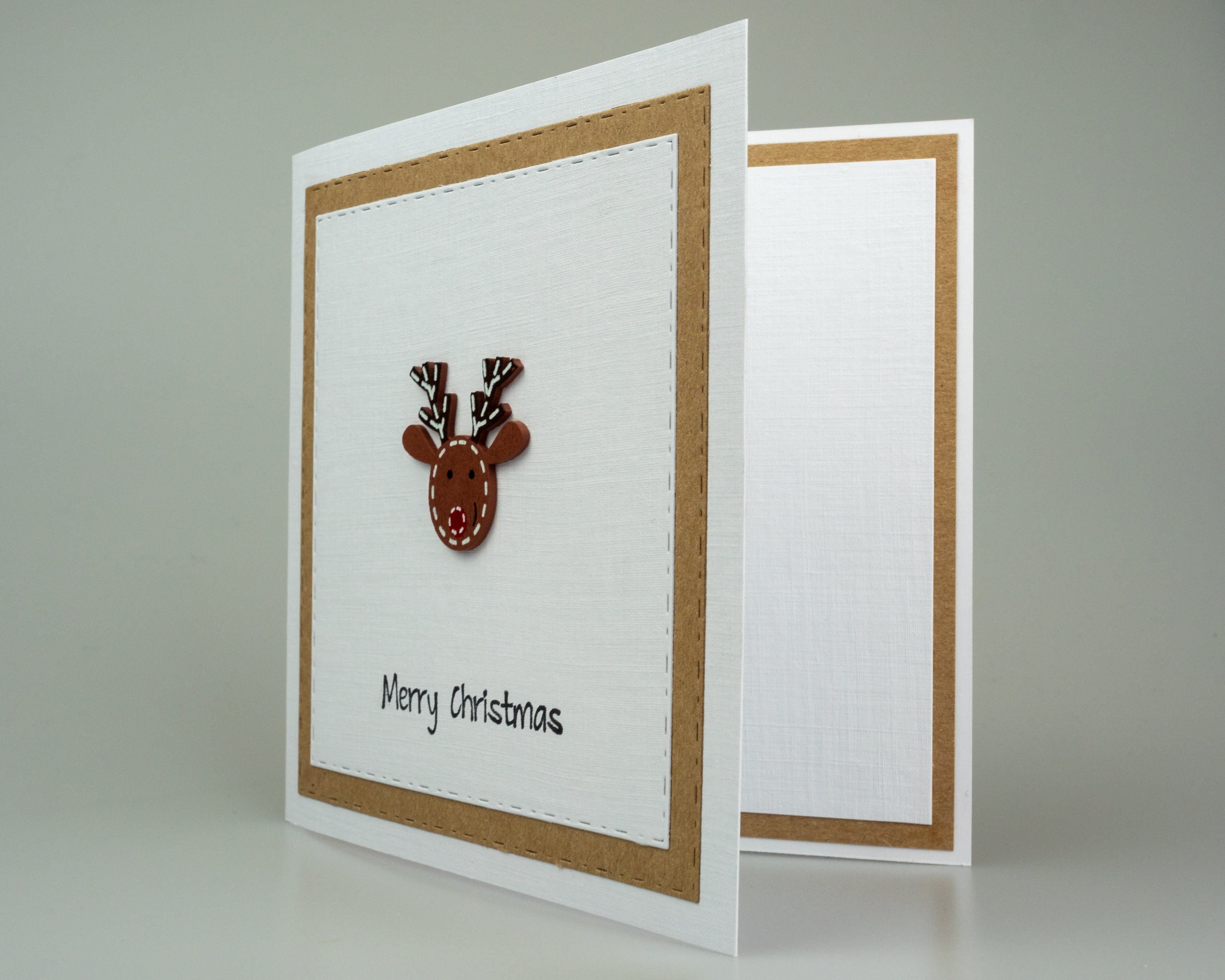 Rustikale Weihnachtskarte, handgemachte Weihnachtskarten, handgestempelte  Karte, Weihnachts rentier, rustikal, recycelte Weihnachtskarten,  Einzigartige Karten - Etsy Österreich, image size:2700x2160