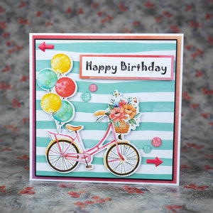 Cartões de feliz aniversário, cartões de feliz aniversário, cartões florais, cartão de buquê de flores de feliz aniversário, cartões feitos à mão, cartões de agradecimento