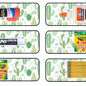 School Supplies Labels