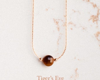 Lumi Collection Necklace -  Tiger’s Eye & 14k Gold Filled