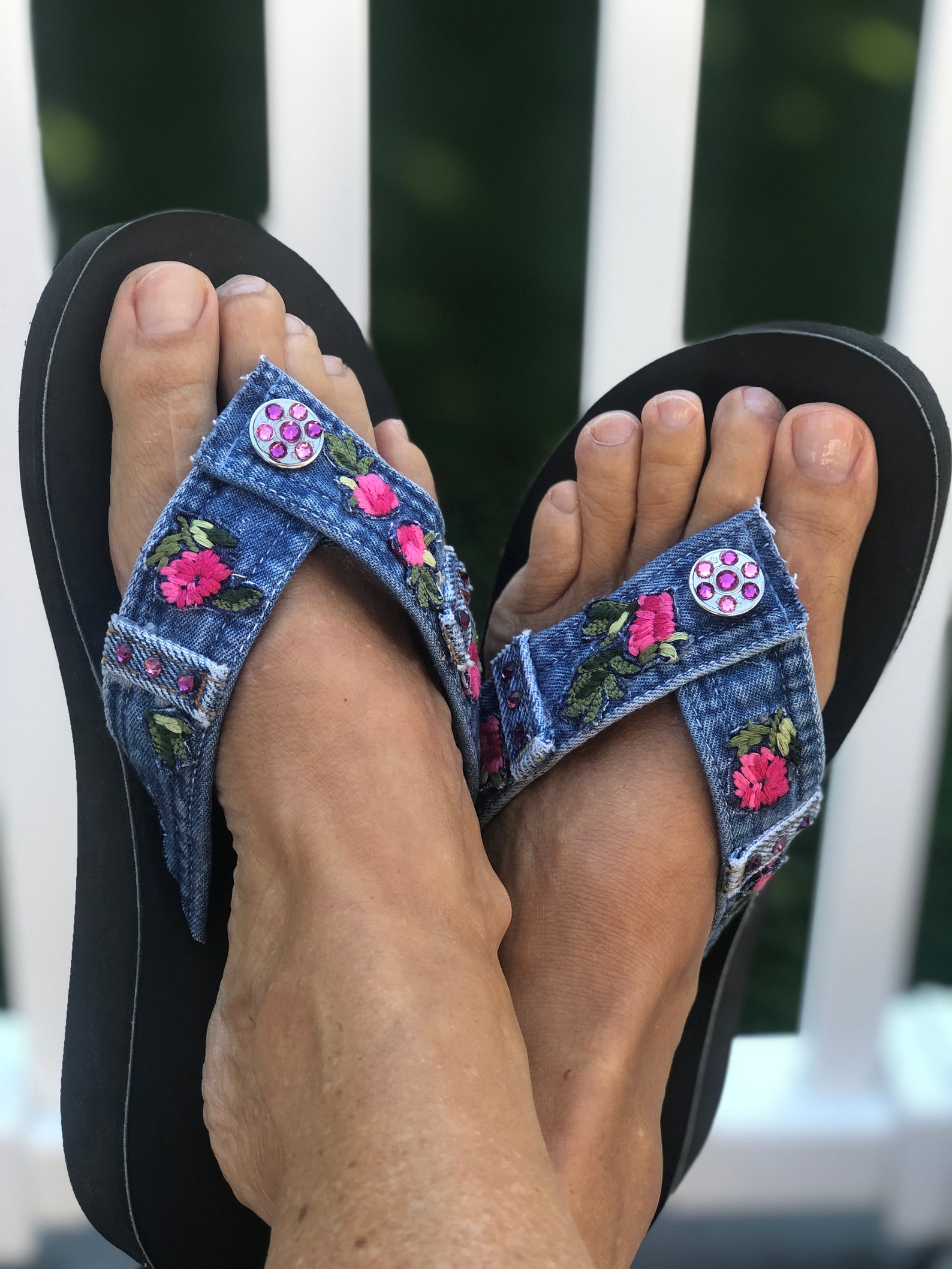 denim jean sandals