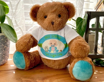 Custom Weighted NICU Keepsake Bear, Personalized Preemie Gift