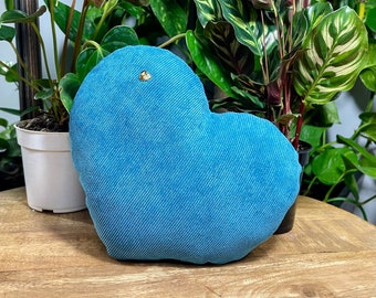 Voice Recording Memorial Gift, 6" x 8" Heart-shaped Pillow - Record Voicemail of Loved One, up to 30 second record time