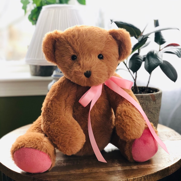 Recordable Teddy Bear, Custom Voice Recording, Memorial Keepsake, up to 30 second record time