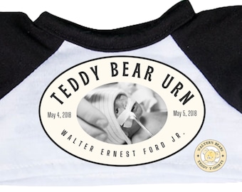 Personalized Teddy Bear Urn T-Shirt, Fits 14-16" Bears
