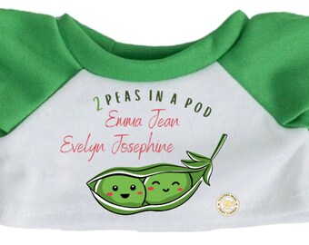 Custom Teddy T-Shirt, Personalized Stuffed Animal Clothes (Fits 14-16" Bears)