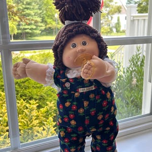 Vintage Cabbage Patch Kid Brown Haired Girl Single Ponytail, HM4