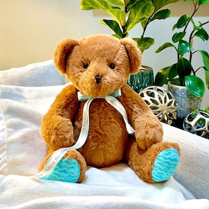 NICU Baby Keepsake, NICU Birth Stats Weighted Bear, Personalized Preemie Gift, Preemie Weighted Bear, NICU Mom Gift, Custom Weighted Bear