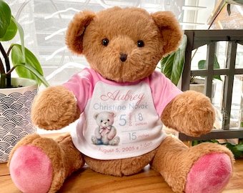 Memory Bear -Sympathy Bear, Memorial Bear, Loss of Baby, Kids Sympathy Gift, Memorial Gift for Kids, Loss of brother, Loss of sister