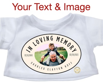 Personalized Teddy Bear T-shirt, Custom Picture Small T-Shirt, Custom Teddy T-shirt, BAB T-Shirt, Custom Image and Test Teddy Bear T-Shirt