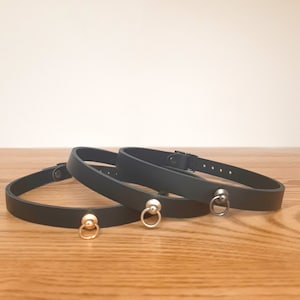 Ras de cou minimaliste en cuir pour femme Ras de cou de jour pour fille Collier en cuir véritable acajou de qualité supérieure LIVRAISON GRATUITE avec tout autre article image 3