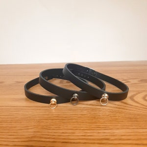 Black thin day choker leather Minimalist choker for women Day choker for girl  leather collar FREE SHIPPING with any other item