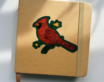 Pegatina de vinilo de cardenal norteño