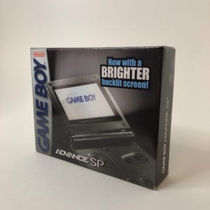 Replacement Box for Graphite Black Nintendo Game Boy Advance SP Console