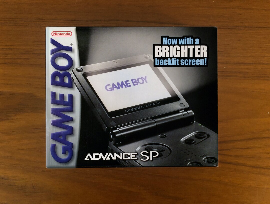Game Boy Advance SP box Only Graphite Black - Etsy