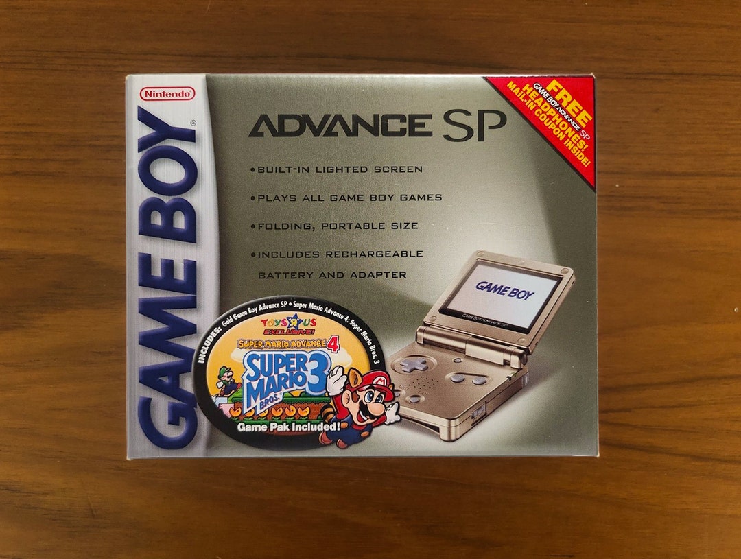 Gold Nintendo Game Boy Advance SP Empty Reproduction Box - Etsy