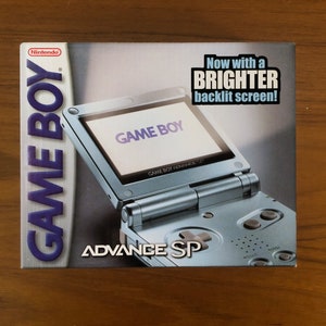 Replacement Box for Pearl Blue Nintendo Game Boy Advance SP Console