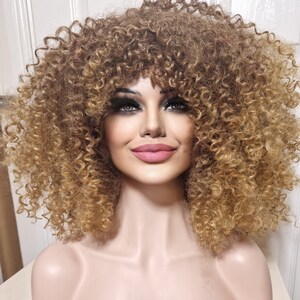 Blonde afro wig human hair deals